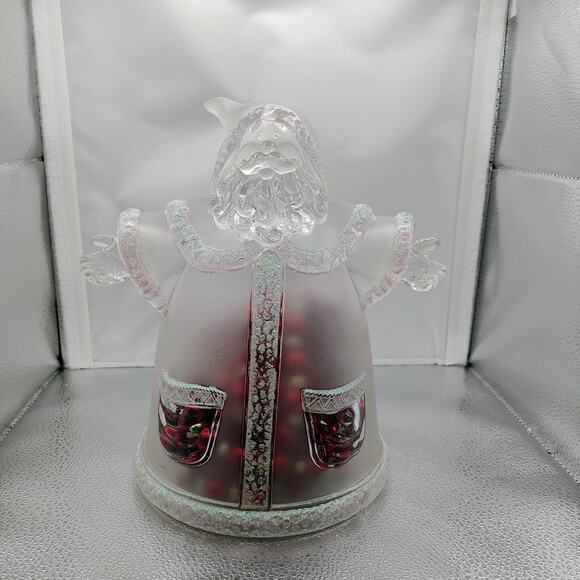 Frosted Santa Figurine with Red & Gold Beads - Picture 10 of 10